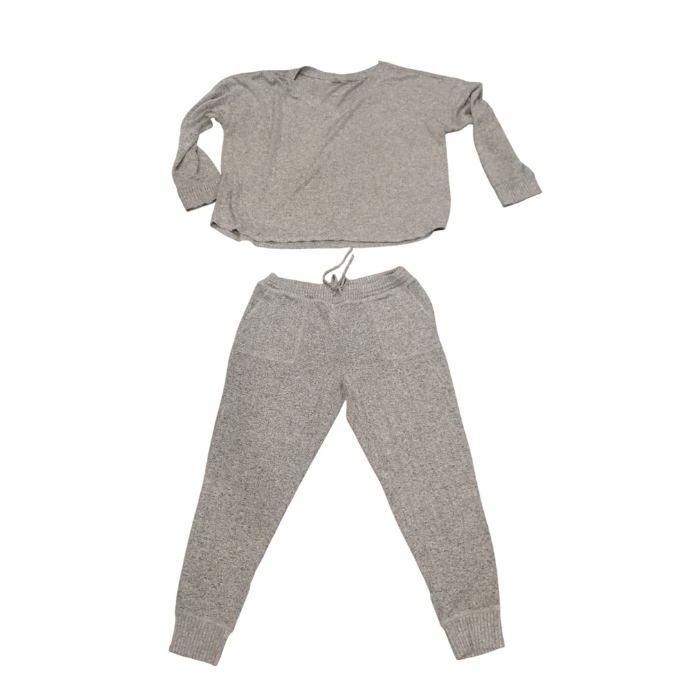 Soma Cozy Gray Lounge Set Top xxl and Jogger Pants Sleepwear‎ Pajamas M Set